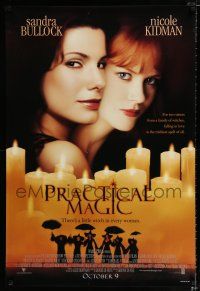 2f605 PRACTICAL MAGIC advance DS 1sh '98 image of sexy witches Sandra Bullock & Nicole Kidman!