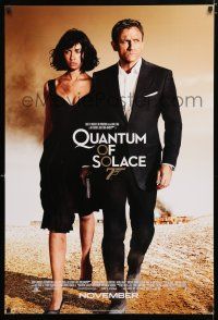 2f617 QUANTUM OF SOLACE brown int'l advance DS 1sh '08 Daniel Craig as James Bond, Olga Kurylenko!