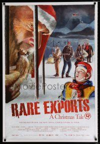 2f625 RARE EXPORTS 1sh '10 Onni Tommila, Jorma Tommila, art of men w/guns & creepy Santa!