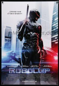 2f639 ROBOCOP advance DS 1sh '14 Joel Kinnaman in the title role, crime has a new enemy!