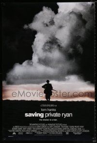 2f663 SAVING PRIVATE RYAN int'l DS 1sh '98 Steven Spielberg, Tom Hanks, the mission is a man!
