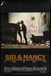 2f681 SID & NANCY foil 1sh '86 Gary Oldman as Sid Vicious, Chloe Webb as Nancy Spungen, punk rock!