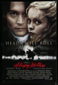 2f697 SLEEPY HOLLOW DS 1sh '99 directed by Tim Burton, Johnny Depp & Christina Ricci!
