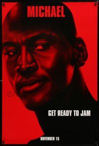 2f704 SPACE JAM teaser DS 1sh '96 cool close-up of basketball star Michael Jordan!