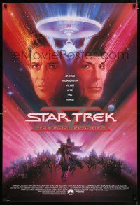 2f727 STAR TREK V int'l 1sh '89 The Final Frontier, art of Shatner & Nimoy by Bob Peak!