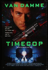2f772 TIMECOP DS 1sh '94 Jean-Claude Van Damme still has time to save his dead wife!
