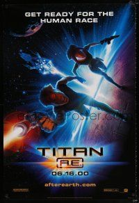 2f774 TITAN A.E. style A teaser 1sh '00 Don Bluth sci-fi cartoon, get ready for the human race!