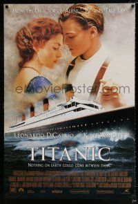 2f778 TITANIC revised style B int'l DS 1sh '97 DiCaprio, Kate Winslet, with Gloria Stuart credited!