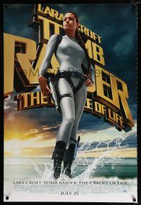 2f781 TOMB RAIDER THE CRADLE OF LIFE advance DS 1sh '03 sexy Angelina Jolie in spandex,Gerard Butler