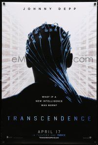 2f789 TRANSCENDENCE April 17 teaser DS 1sh '14 Johnny Depp, Kate Mara, a new intelligence is born!