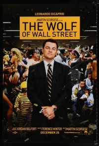 2f836 WOLF OF WALL STREET teaser DS 1sh '13 Martin Scorsese directed, Leonardo DiCaprio!