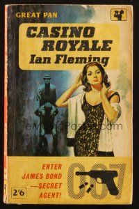 2g155 CASINO ROYALE 10th printing English Pan paperback book '62 James Bond novel by Ian Fleming!