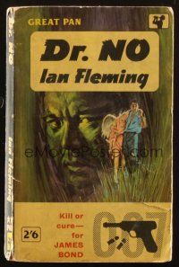 2g158 DR. NO 5th printing English Pan paperback book '62 the James Bond novel by Ian Fleming!
