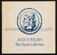 2g258 JANUS FILMS THE CLASSIC COLLECTION softcover book '78 international movie release catalog!