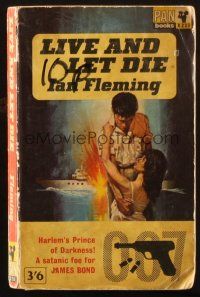 2g164 LIVE & LET DIE 10th printing English Pan paperback book '63 James Bond novel by Ian Fleming!