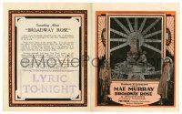 2g011 BROADWAY ROSE herald '22 great images of beautiful dancer Mae Murray in exotic costumes!