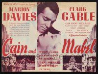 2g014 CAIN & MABEL herald '36 Marion Davies, boxer Clark Gable, great different images!