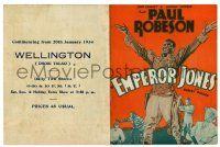 2g029 EMPEROR JONES herald '33 great art of Paul Robeson, the pullman porter who became a king!