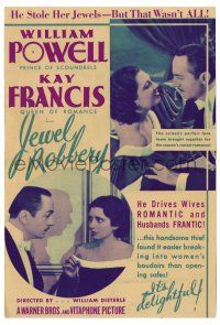 2g050 JEWEL ROBBERY herald '32 William Powell stole Kay Francis' jewels, but that wasn't all!