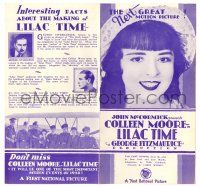 2g058 LILAC TIME purple herald '28 British flyer Gary Cooper loves French Colleen Moore in WWI!