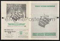 2g063 MOLLY MAGUIRES herald '70 cool image of coal miner fist punching through poster!