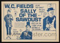 2g078 SALLY OF THE SAWDUST herald R60s art & photos of W.C. Fields, D.W. Griffith circus comedy!