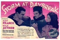 2g089 STORM AT DAYBREAK herald '33 Kay Francis & Nils Asther in a new kind of screen romance!