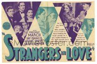 2g090 STRANGERS IN LOVE herald '32 Fredric March loves Kay Francis where the lovin' is best!