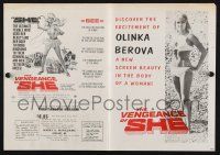 2g094 VENGEANCE OF SHE herald '68 Hammer fantasy, discover the excitement of sexy Olinka Berova!
