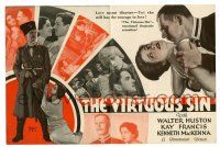 2g096 VIRTUOUS SIN herald '30 love meant disaster, but Kay Francis still had the courage to love!