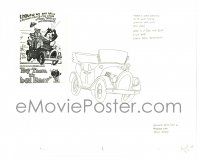 2g125 SIMPSONS animation art '98 Groening, cartoon pencil drawing of car w/ Yogi Bear comparison!