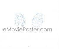 2g122 SIMPSONS animation art '00s Groening, cartoon pencil drawing of Maude Flanders & Snowball!