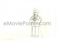 2g128 SIMPSONS animation art '90s Matt Groening, cartoon pencil drawing of Bill Clinton clapping!