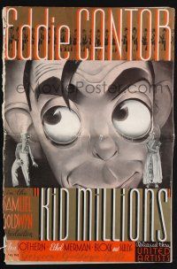 2g581 KID MILLIONS pressbook '34 Eddie Cantor, Ann Sothern, Ethel Merman, great artwork & photos!