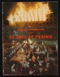 2g335 55 DAYS AT PEKING English souvenir program book '63 Charlton Heston, Ava Gardner, David Niven