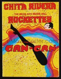 2g357 CAN-CAN stage play souvenir program book '88 Chita Rivera & Radio City Music Hall Rockettes!