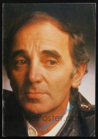 2g361 CHARLES AZNAVOUR stage play English souvenir program book '80s when he appeared live on stage!