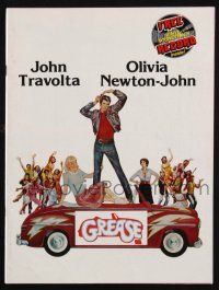2g396 GREASE souvenir program book '78 John Travolta & Olivia Newton-John classic musical!