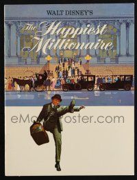 2g403 HAPPIEST MILLIONAIRE souvenir program book '67 Disney, art of Tommy Steele laughing & dancing!