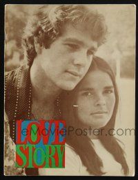 2g426 LOVE STORY souvenir program book '70 Ali MacGraw & Ryan O'Neal, classic romance!