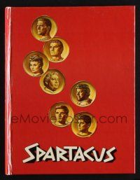 2g464 SPARTACUS hardcover souvenir program book '61 Stanley Kubrick, art of top cast on gold coins!