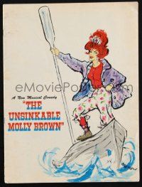 2g485 UNSINKABLE MOLLY BROWN stage play souvenir program book '60 Broadway musical, Morrow art!