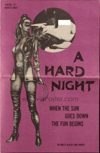 2g561 HARD NIGHT pressbook '70 when the sun goes down, the fun begins, English bondage sex!