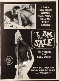 2g570 I AM FOR SALE pressbook '68 learn how some women feel about selling their bodies!