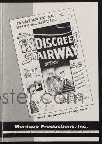 2g575 INDISCREET STAIRWAY pressbook '66 prostitution, lesbianism, perversion, degradation & more!