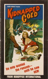 2g582 KIDNAPPED CO-ED pressbook '78 he only wanted ransom until he saw HER, classic pulp-like art!