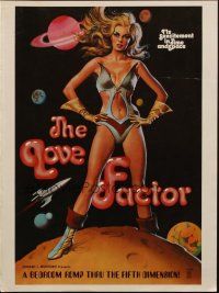 2g591 LOVE FACTOR pressbook '75 bedroom romp thru the fifth dimension, sexcitement in time & space!
