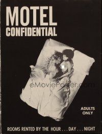 2g607 MOTEL CONFIDENTIAL pressbook '67 the hot sheet industry, rooms by the hour, day, or night!
