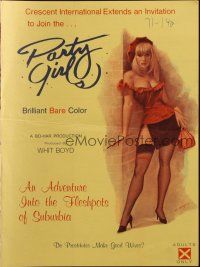 2g632 PARTY GIRLS pressbook '69 an adventure into the fleshpots of suburbia!