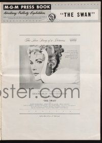 2g669 SWAN pressbook '56 wonderful close up artwork of beautiful Grace Kelly by Monet!